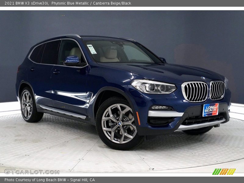 Phytonic Blue Metallic / Canberra Beige/Black 2021 BMW X3 sDrive30i