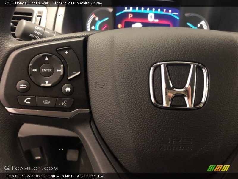 Modern Steel Metallic / Gray 2021 Honda Pilot EX AWD