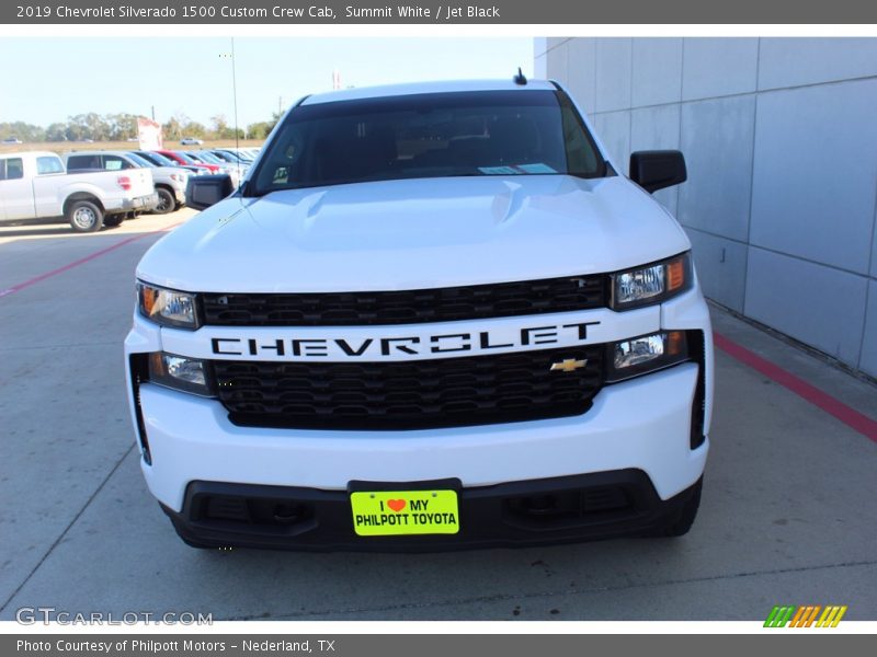 Summit White / Jet Black 2019 Chevrolet Silverado 1500 Custom Crew Cab
