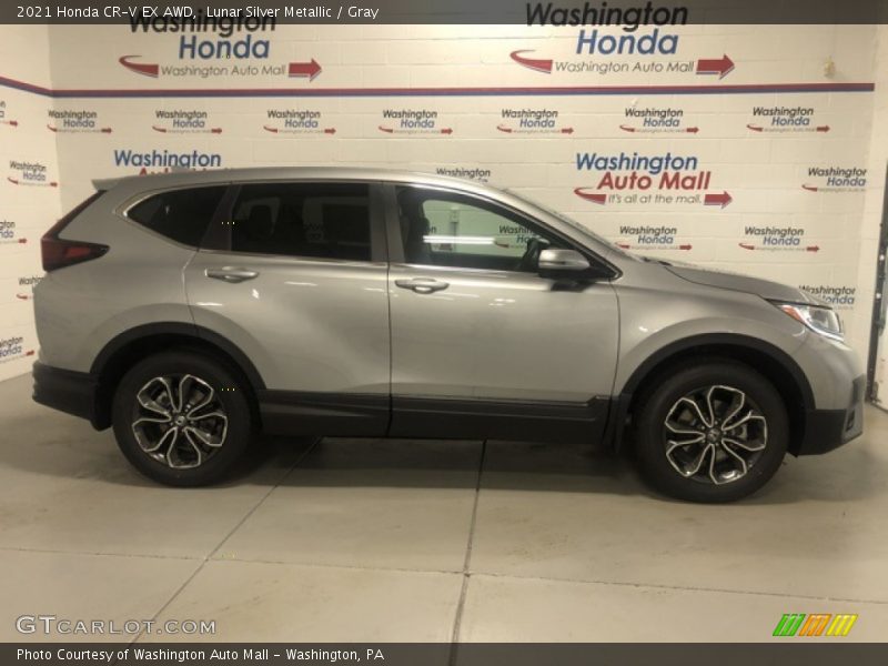 Lunar Silver Metallic / Gray 2021 Honda CR-V EX AWD