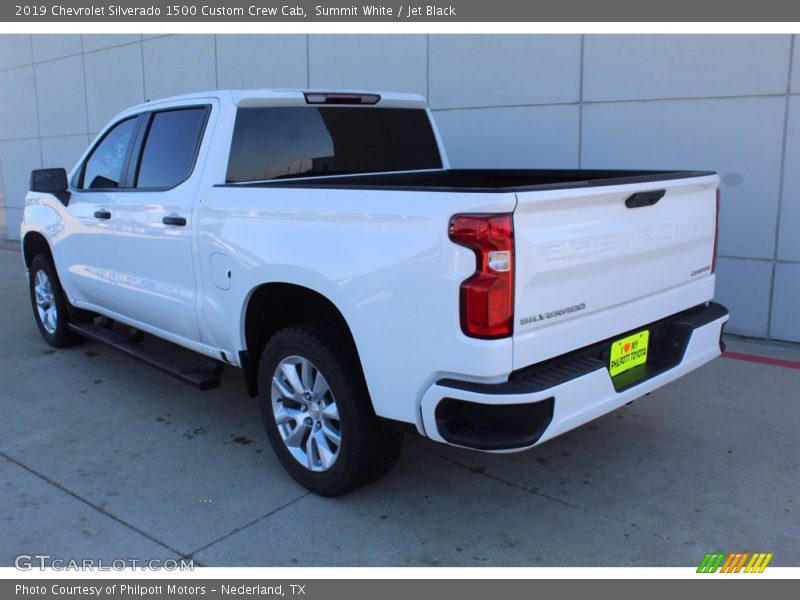Summit White / Jet Black 2019 Chevrolet Silverado 1500 Custom Crew Cab
