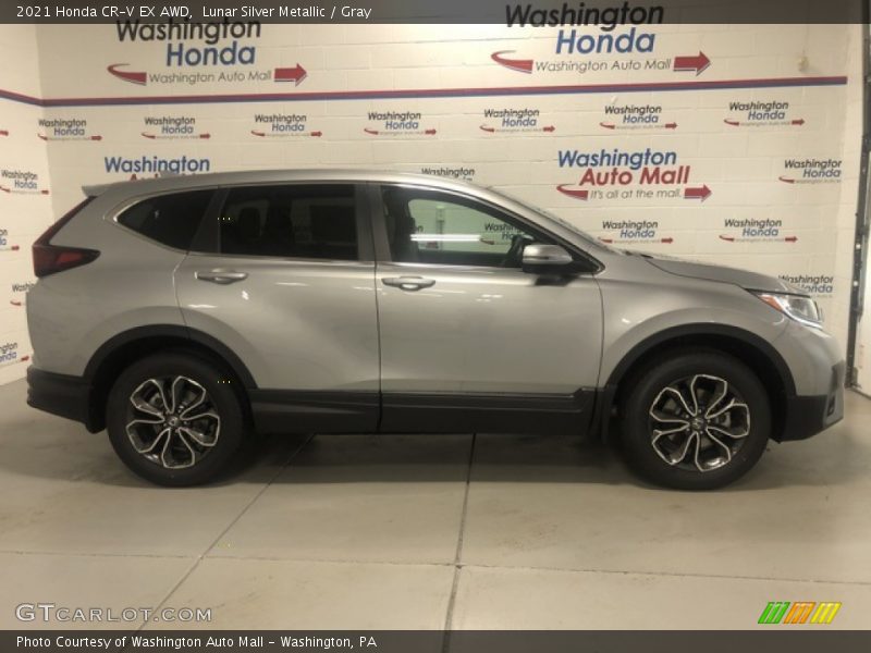 Lunar Silver Metallic / Gray 2021 Honda CR-V EX AWD