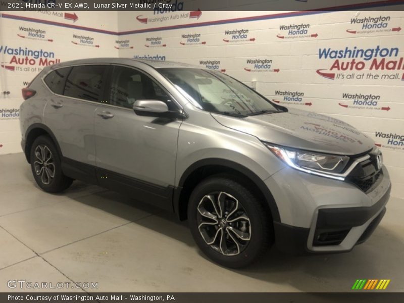 Lunar Silver Metallic / Gray 2021 Honda CR-V EX AWD