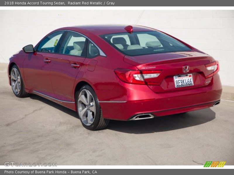 Radiant Red Metallic / Gray 2018 Honda Accord Touring Sedan