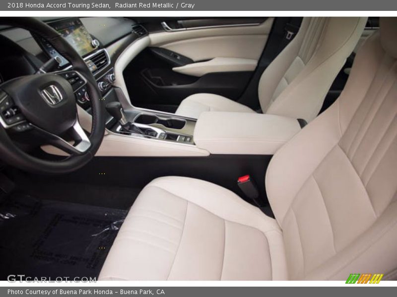 Radiant Red Metallic / Gray 2018 Honda Accord Touring Sedan