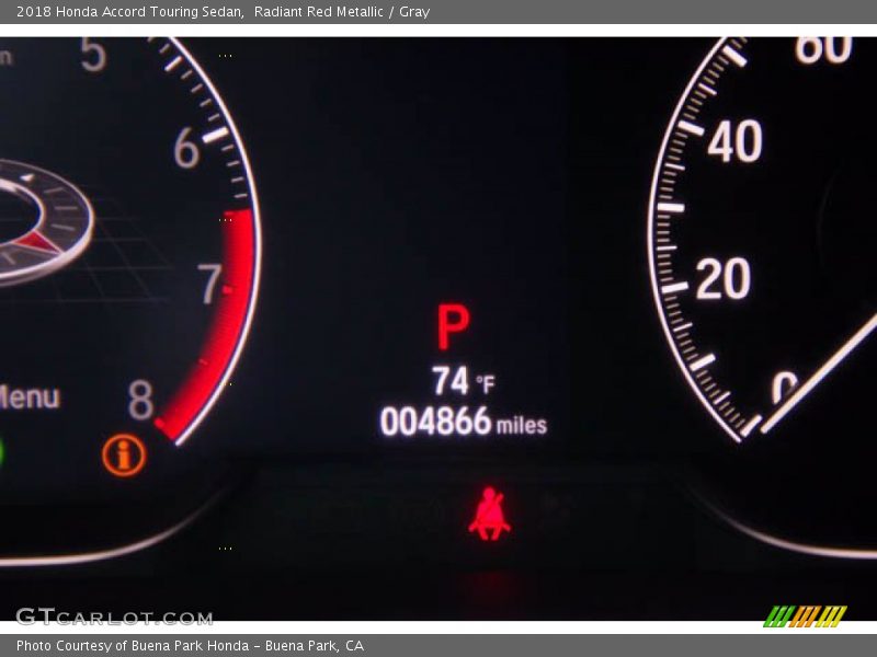 Radiant Red Metallic / Gray 2018 Honda Accord Touring Sedan
