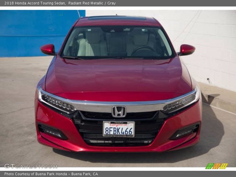 Radiant Red Metallic / Gray 2018 Honda Accord Touring Sedan