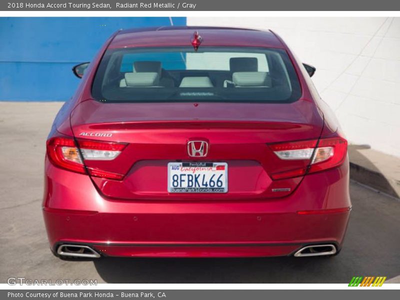 Radiant Red Metallic / Gray 2018 Honda Accord Touring Sedan