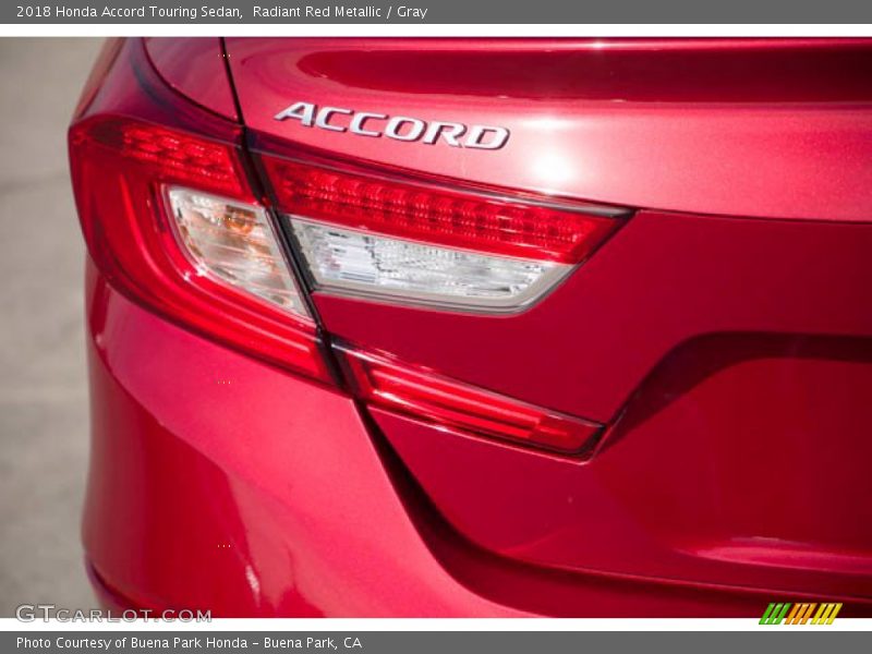 Radiant Red Metallic / Gray 2018 Honda Accord Touring Sedan