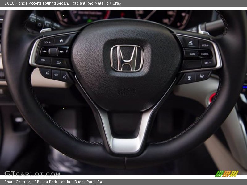 Radiant Red Metallic / Gray 2018 Honda Accord Touring Sedan