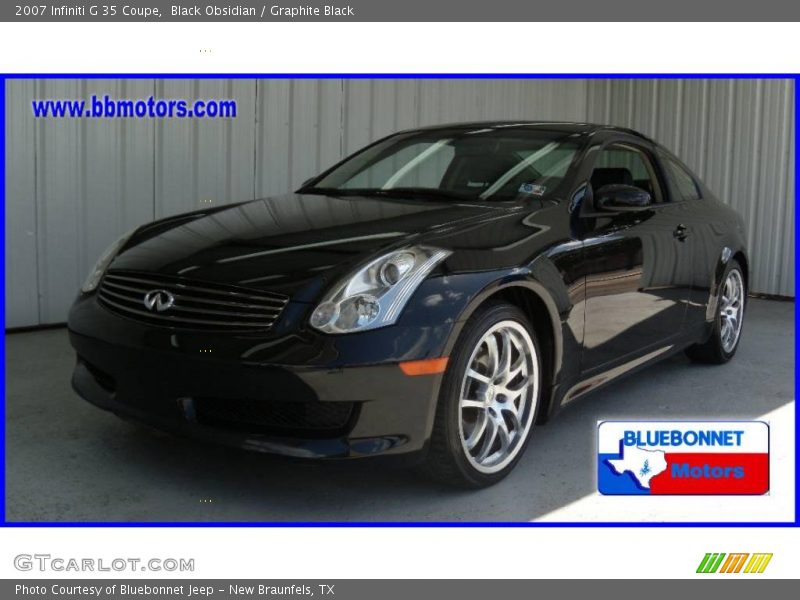 Black Obsidian / Graphite Black 2007 Infiniti G 35 Coupe