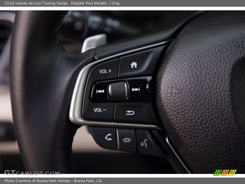 Radiant Red Metallic / Gray 2018 Honda Accord Touring Sedan