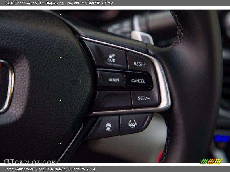Radiant Red Metallic / Gray 2018 Honda Accord Touring Sedan