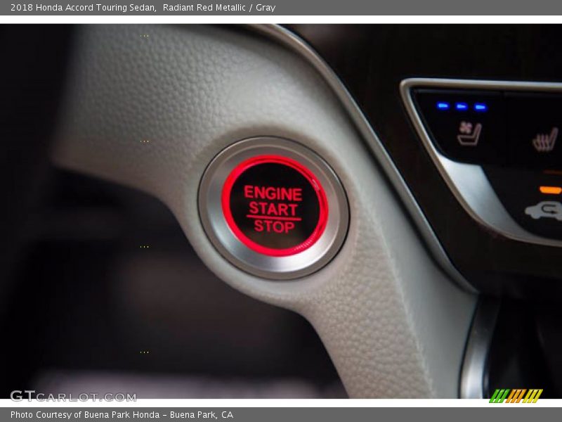 Radiant Red Metallic / Gray 2018 Honda Accord Touring Sedan