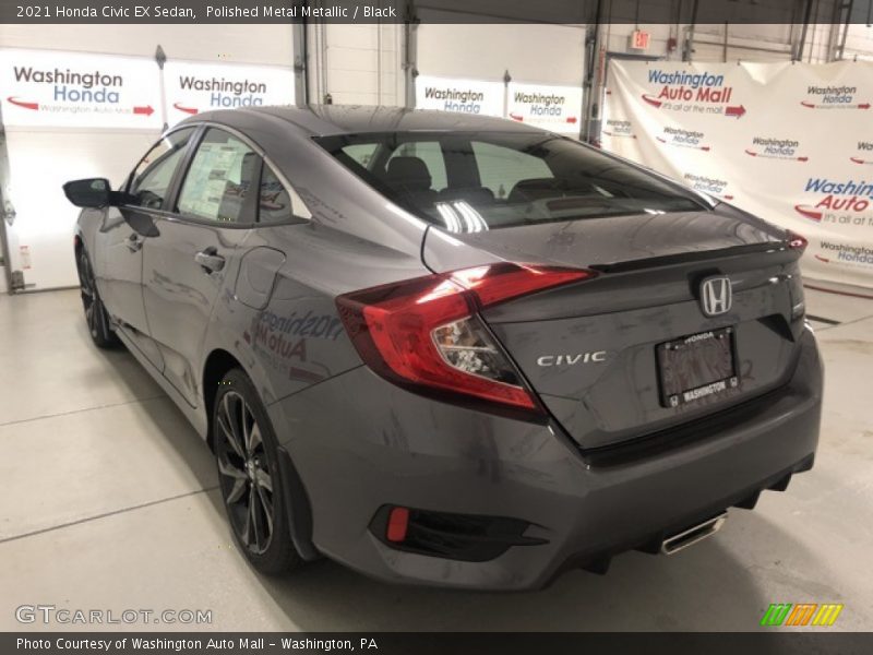 Polished Metal Metallic / Black 2021 Honda Civic EX Sedan