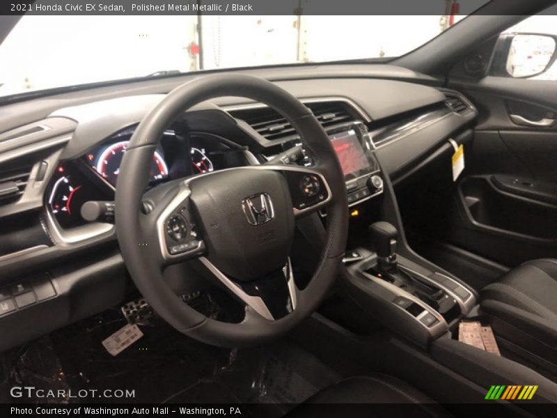 Polished Metal Metallic / Black 2021 Honda Civic EX Sedan