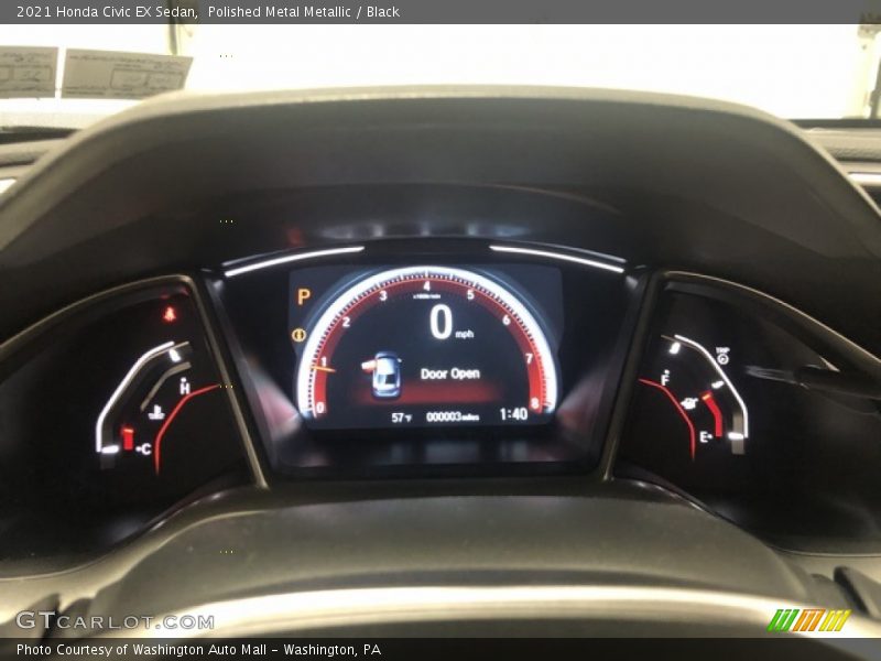 Polished Metal Metallic / Black 2021 Honda Civic EX Sedan