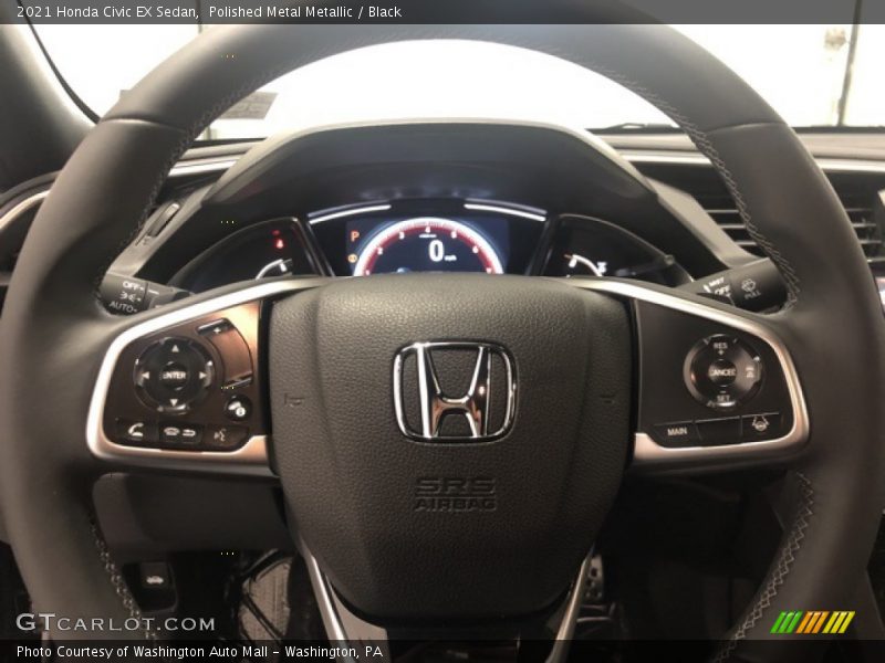 Polished Metal Metallic / Black 2021 Honda Civic EX Sedan