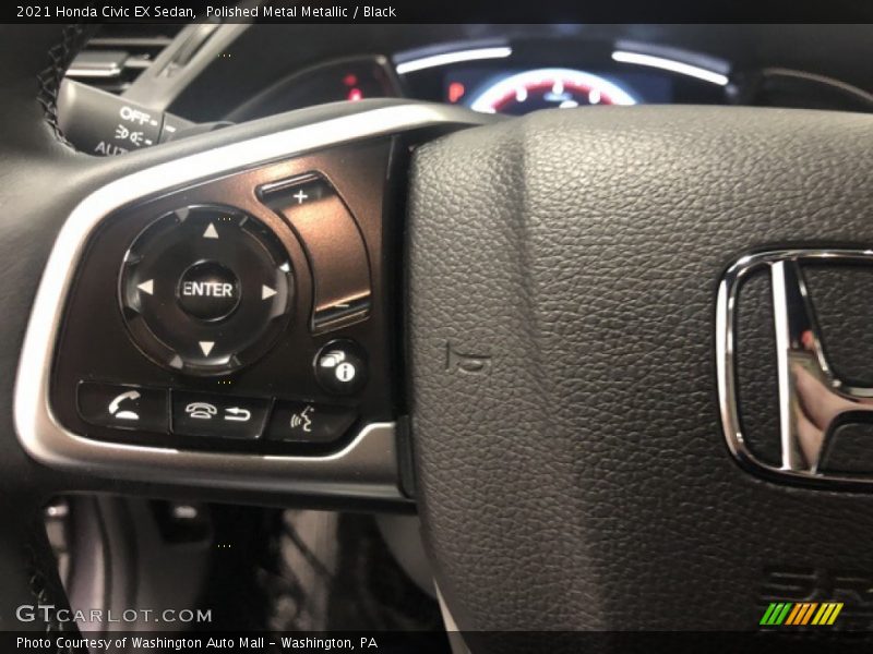 Polished Metal Metallic / Black 2021 Honda Civic EX Sedan