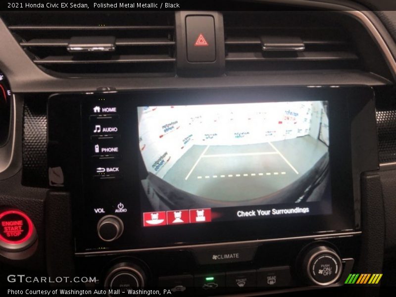 Polished Metal Metallic / Black 2021 Honda Civic EX Sedan