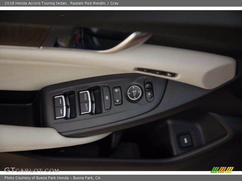Radiant Red Metallic / Gray 2018 Honda Accord Touring Sedan