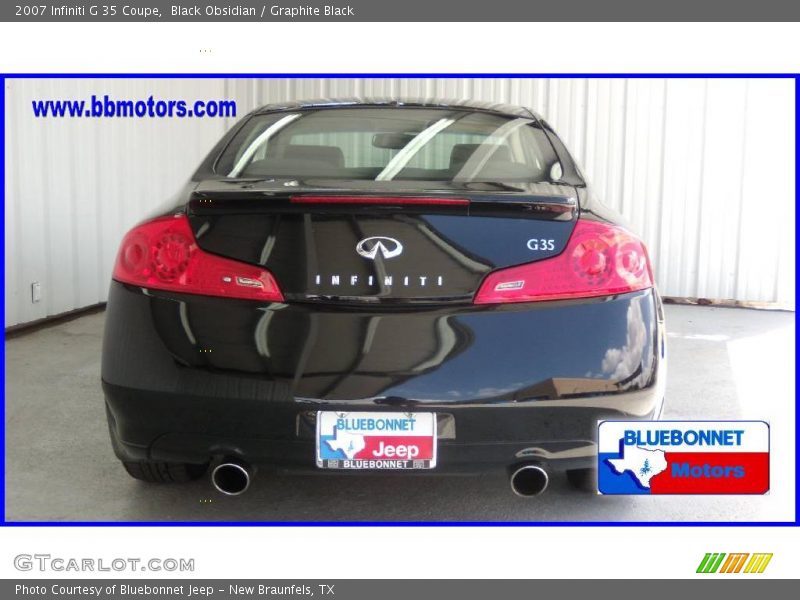 Black Obsidian / Graphite Black 2007 Infiniti G 35 Coupe