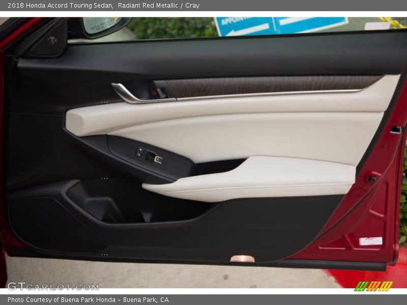 Radiant Red Metallic / Gray 2018 Honda Accord Touring Sedan