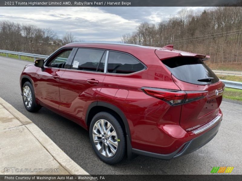 Ruby Flare Pearl / Harvest Beige 2021 Toyota Highlander Limited AWD