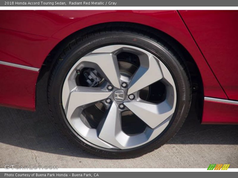 Radiant Red Metallic / Gray 2018 Honda Accord Touring Sedan