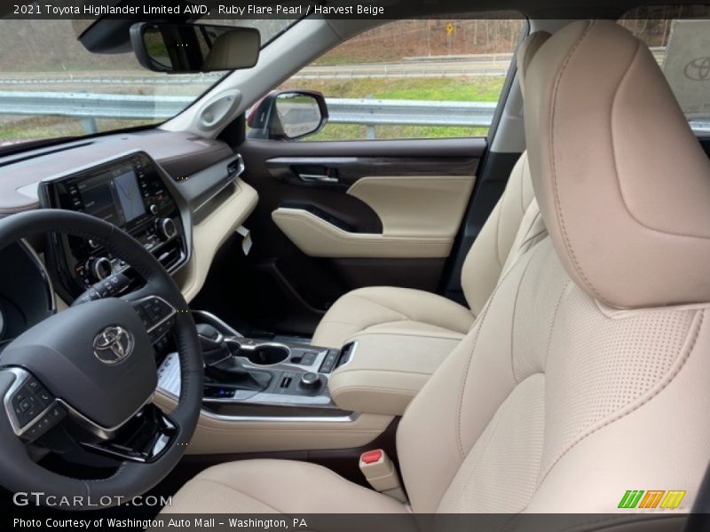 Front Seat of 2021 Highlander Limited AWD