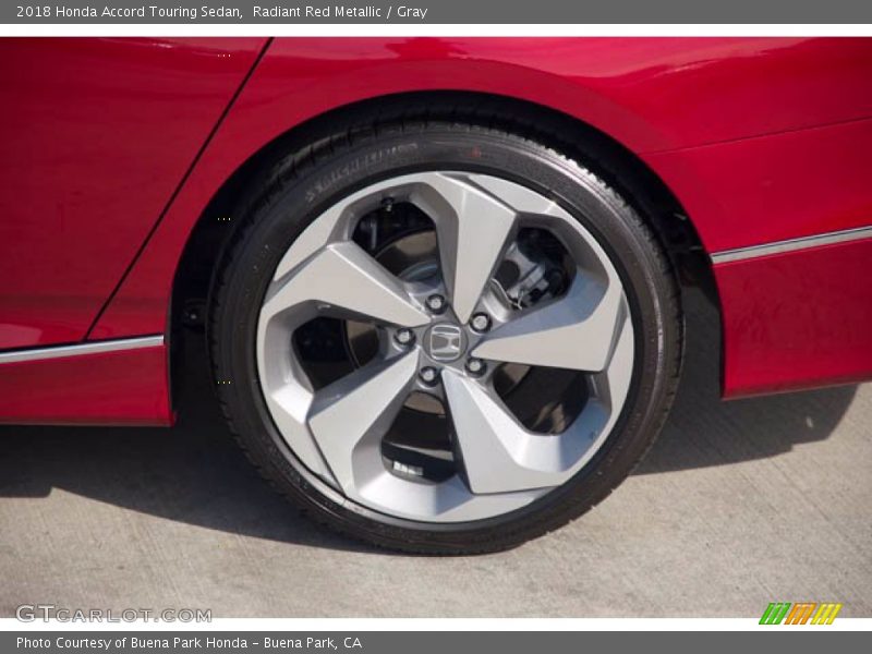 Radiant Red Metallic / Gray 2018 Honda Accord Touring Sedan