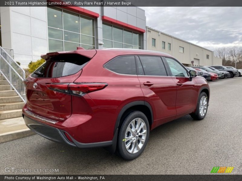 Ruby Flare Pearl / Harvest Beige 2021 Toyota Highlander Limited AWD