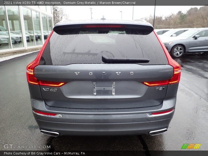 Osmium Grey Metallic / Maroon Brown/Charcoal 2021 Volvo XC60 T5 AWD Inscription