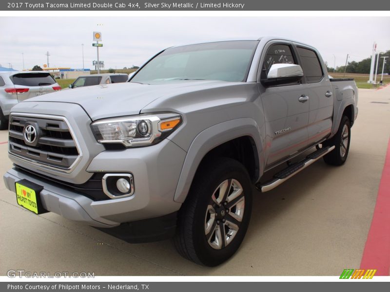 Silver Sky Metallic / Limited Hickory 2017 Toyota Tacoma Limited Double Cab 4x4