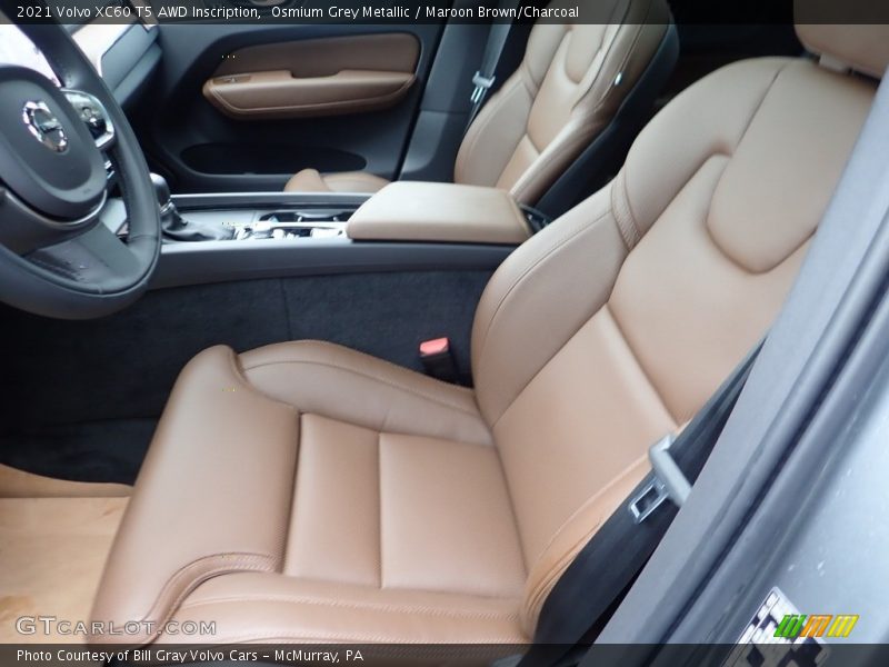 Osmium Grey Metallic / Maroon Brown/Charcoal 2021 Volvo XC60 T5 AWD Inscription