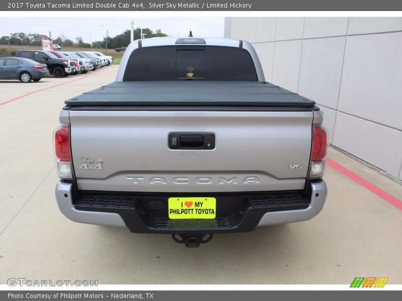 Silver Sky Metallic / Limited Hickory 2017 Toyota Tacoma Limited Double Cab 4x4