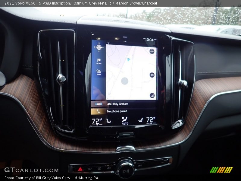 Osmium Grey Metallic / Maroon Brown/Charcoal 2021 Volvo XC60 T5 AWD Inscription