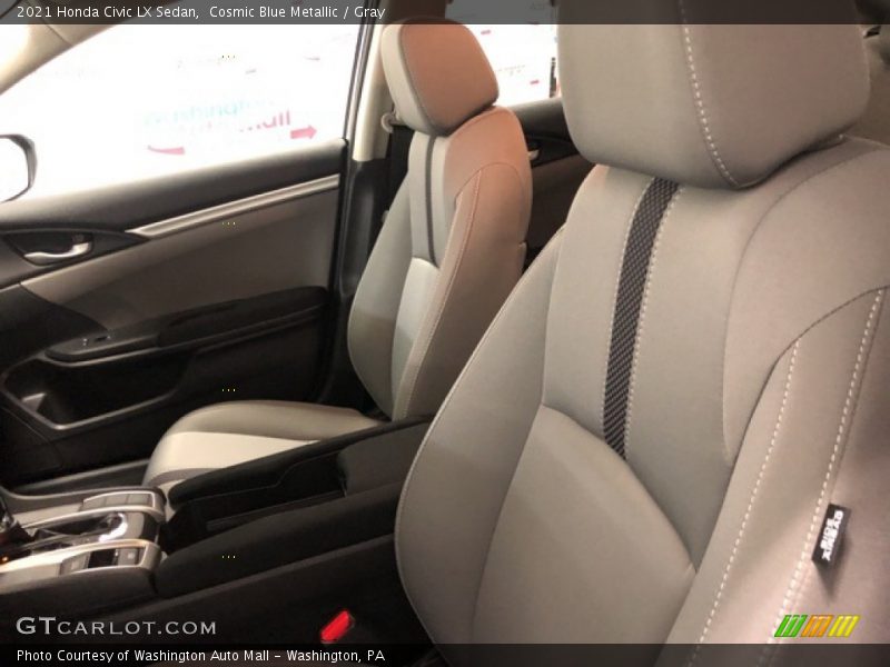 Cosmic Blue Metallic / Gray 2021 Honda Civic LX Sedan