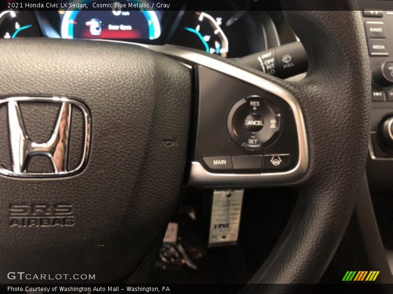 Cosmic Blue Metallic / Gray 2021 Honda Civic LX Sedan