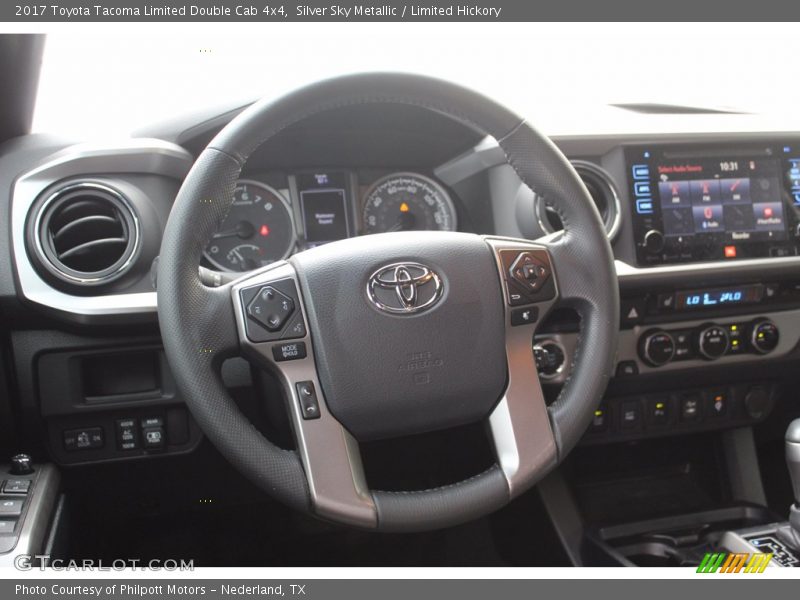 Silver Sky Metallic / Limited Hickory 2017 Toyota Tacoma Limited Double Cab 4x4