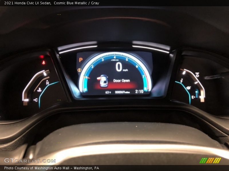 Cosmic Blue Metallic / Gray 2021 Honda Civic LX Sedan