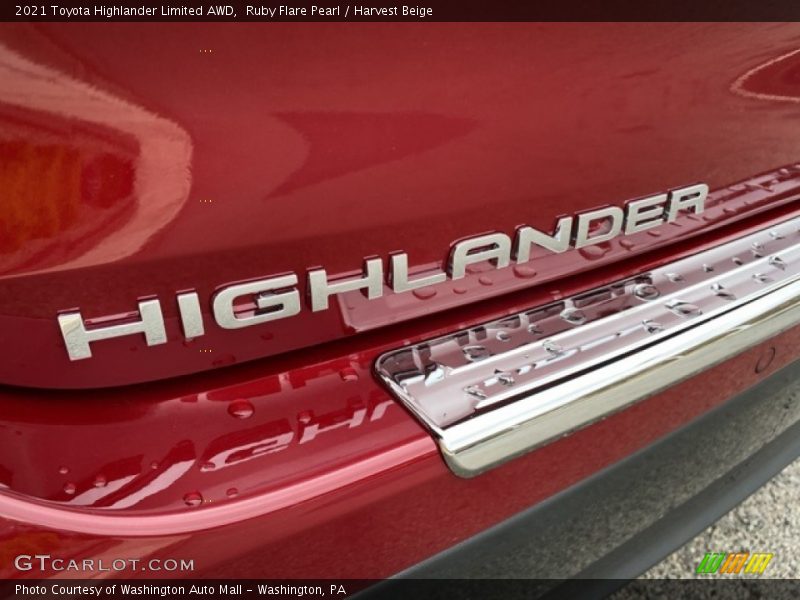 Ruby Flare Pearl / Harvest Beige 2021 Toyota Highlander Limited AWD