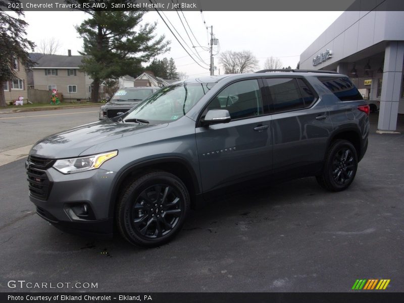 Satin Steel Metallic / Jet Black 2021 Chevrolet Traverse RS AWD
