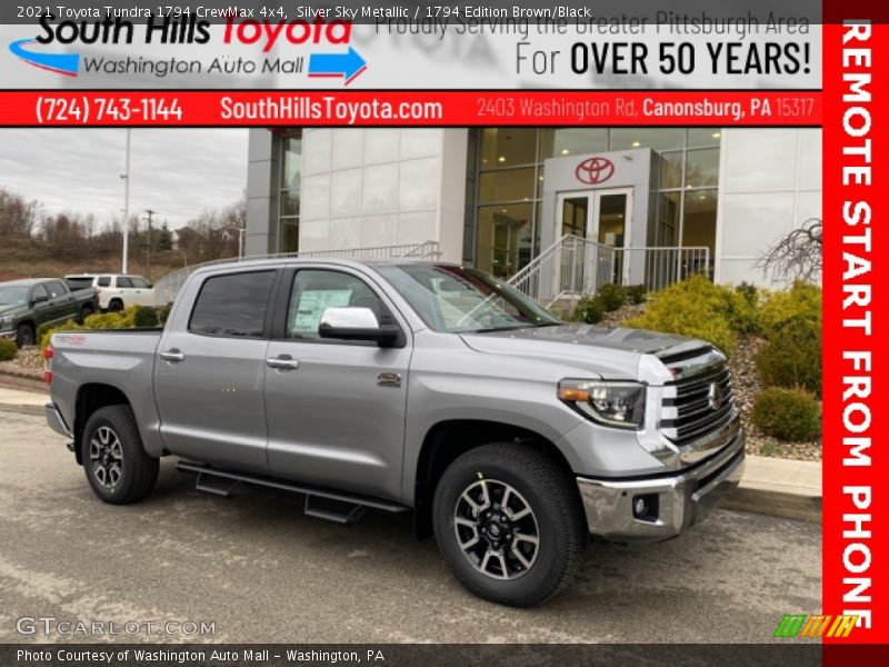 Silver Sky Metallic / 1794 Edition Brown/Black 2021 Toyota Tundra 1794 CrewMax 4x4
