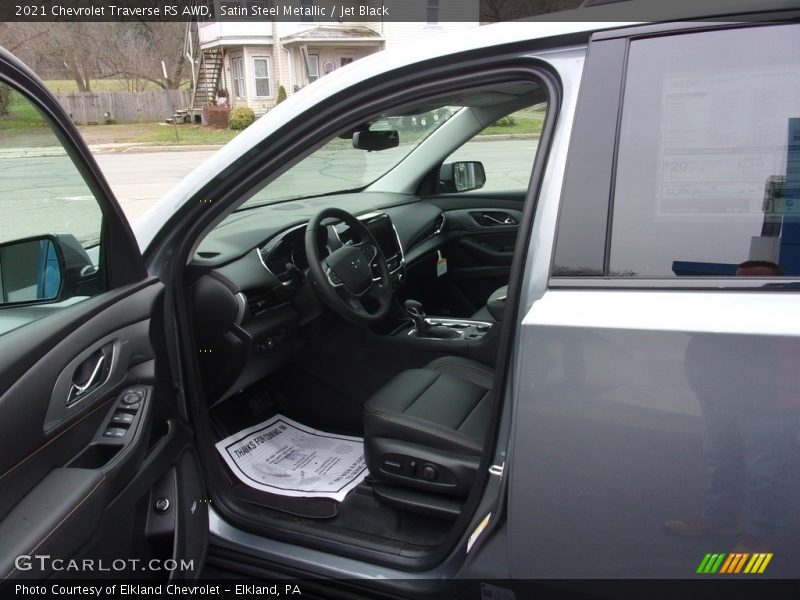 Satin Steel Metallic / Jet Black 2021 Chevrolet Traverse RS AWD