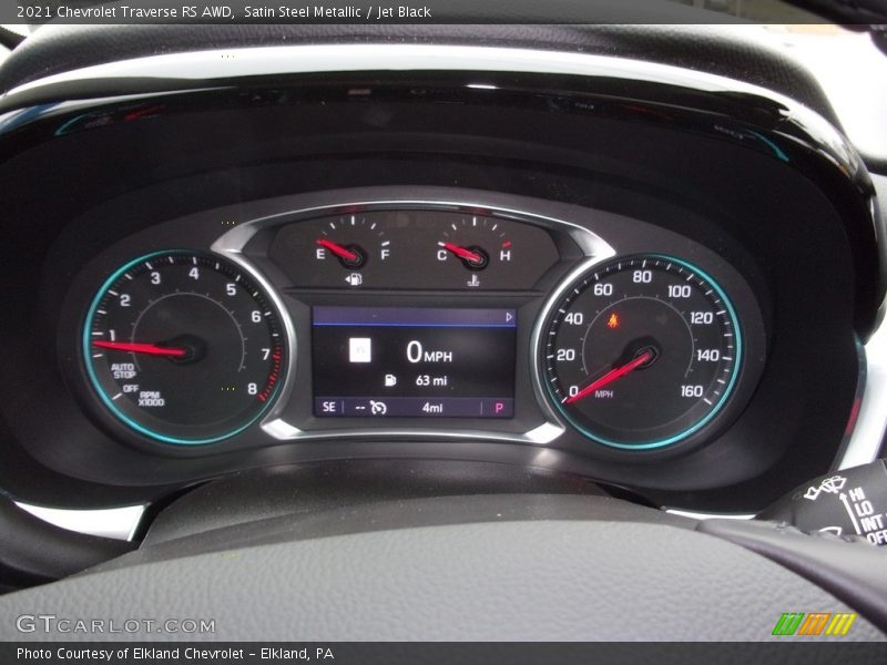 Satin Steel Metallic / Jet Black 2021 Chevrolet Traverse RS AWD