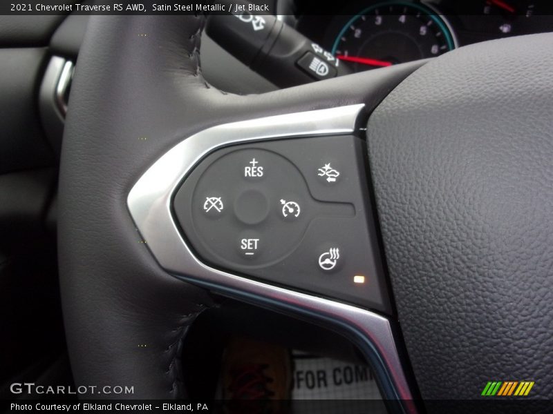 Satin Steel Metallic / Jet Black 2021 Chevrolet Traverse RS AWD