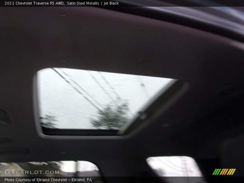 Satin Steel Metallic / Jet Black 2021 Chevrolet Traverse RS AWD