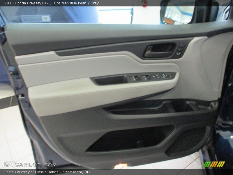 Obsidian Blue Pearl / Gray 2018 Honda Odyssey EX-L