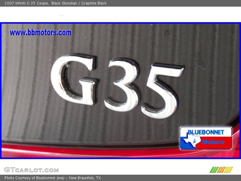 Black Obsidian / Graphite Black 2007 Infiniti G 35 Coupe